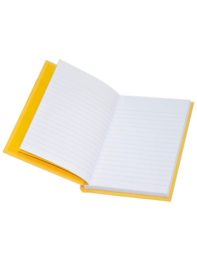 FIS 5-Piece Neon Hard Cover Note Book, 100 sheets, single line, size A6 10.5cm x 14.8cm, Golden Colour - FSNBA6N200 - Image 3